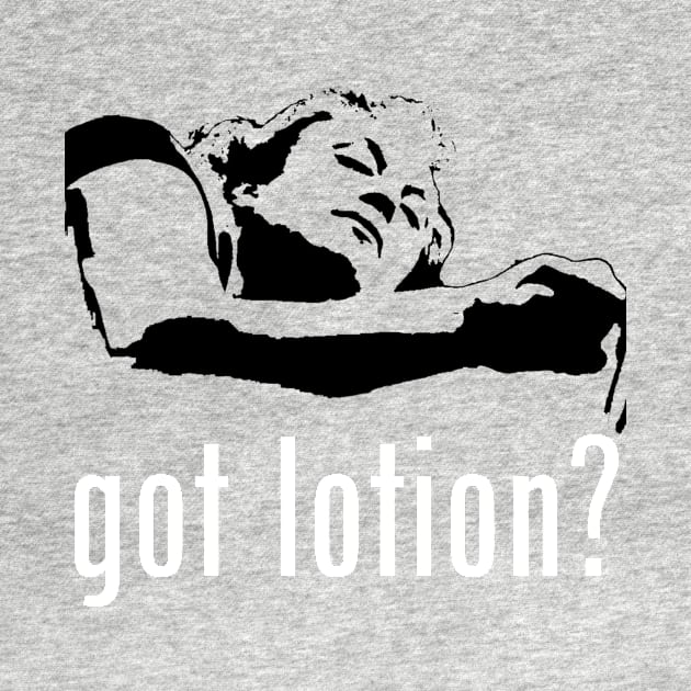 Got Lotion? Buffalo Bill (White & Black) by Zombie Squad Clothing